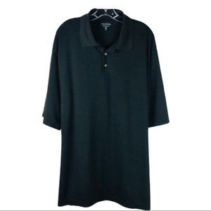 Pebble Beach black collared button golf shirt